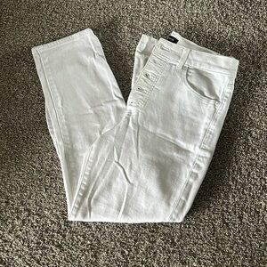 Express White Mom Jeans